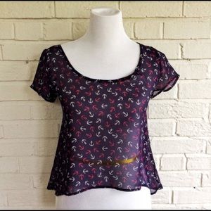 Sheer adorable anchor crop too from Delia’s